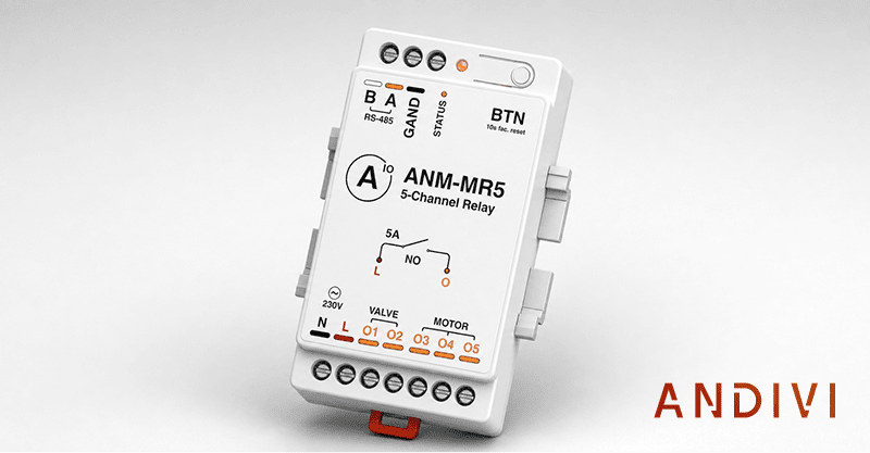 Modbus Pin Extender Alledio OEM 5-Channel Modbus Relay Extender
