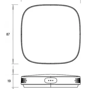 Alledio OEM Modbus sensor dimensions 87x87x19 mm Alledio OEM Modbus sensor dimensions 87x87x19 mm